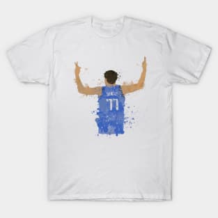 Luka Doncic Paint Splatter Art T-Shirt